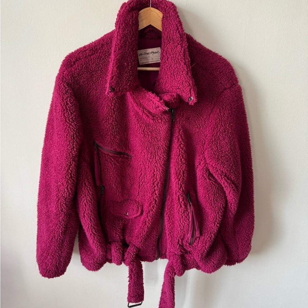 We The Free Burgundy Teddy Jacket - Picture 8 of 12